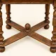 Louis XIII side table, solid oak, turned legs, 17th century.