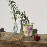 Pitcher in slip - earthenware Saint Clement numbered with fruit and grape basket decoration