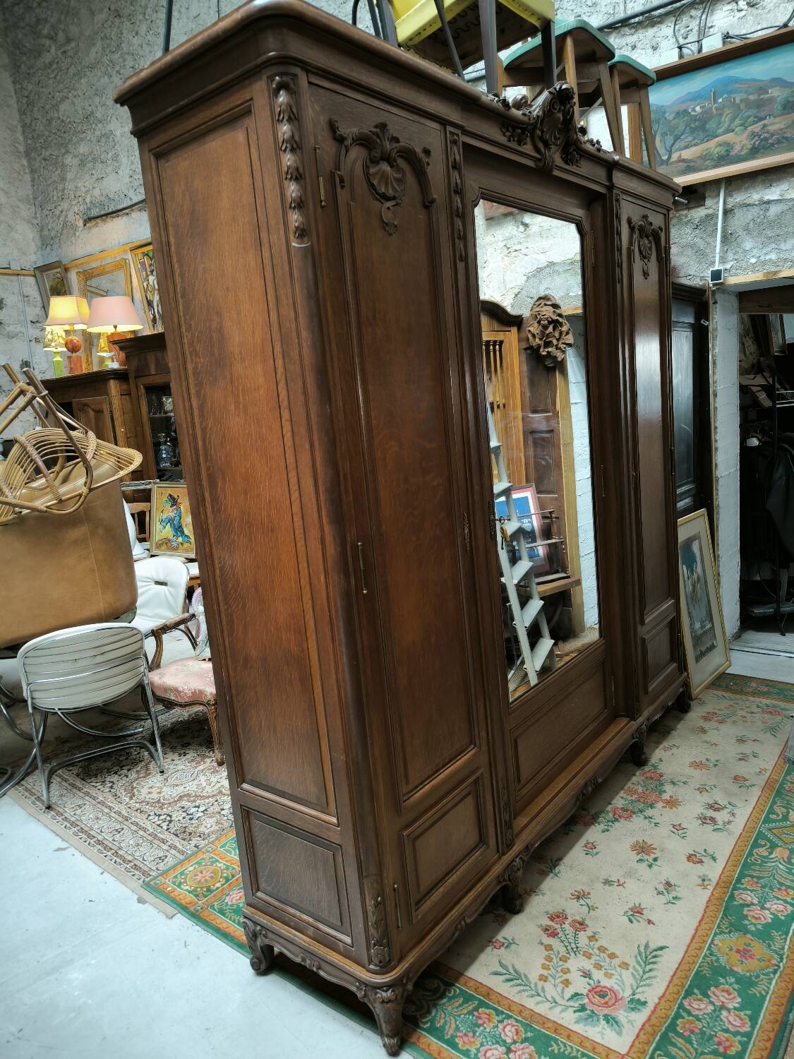 Armoire 3 portes style Régence 1910-1920