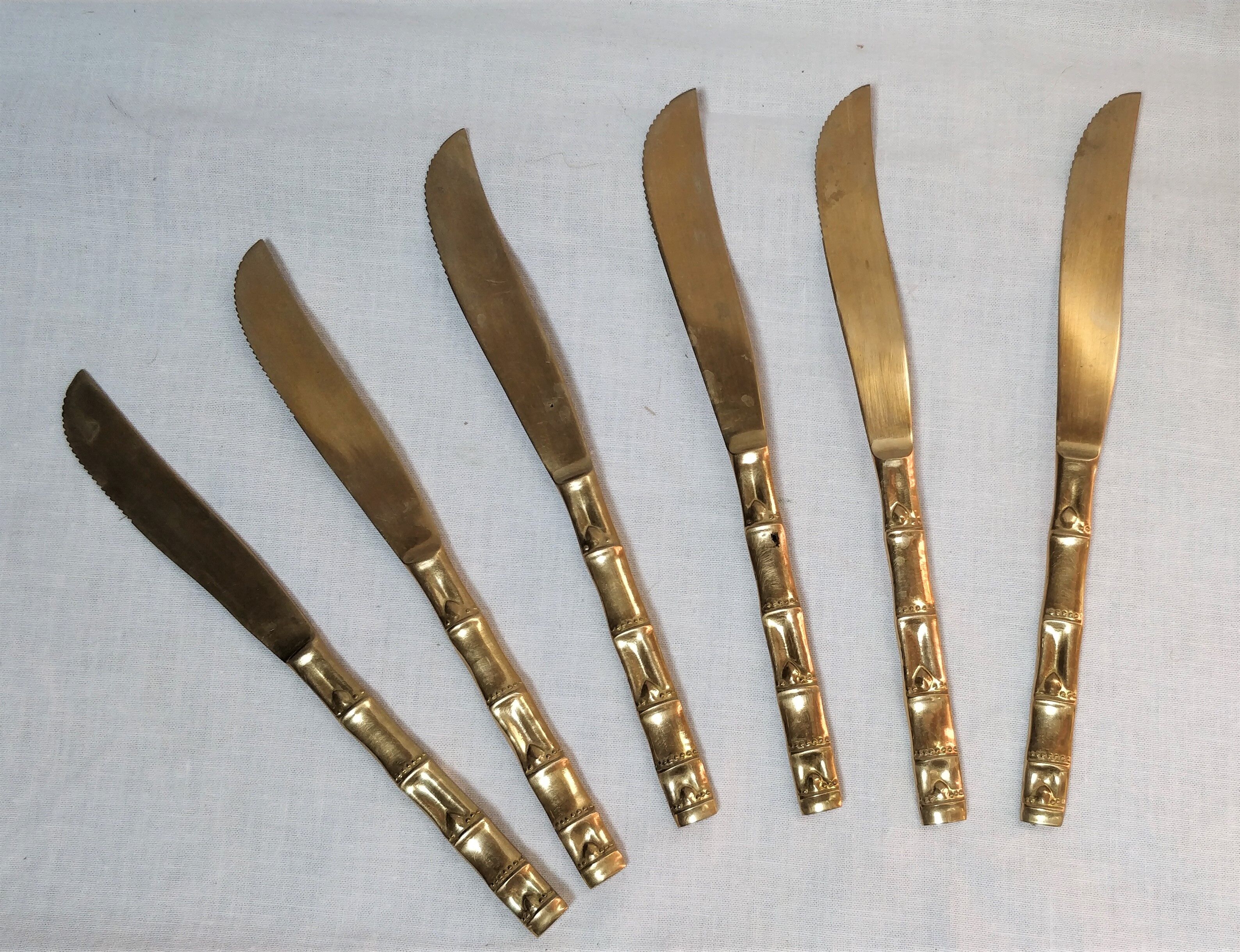 Domestic service covered brass faux bamboo