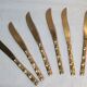 Service ménagère couverts laiton faux bambou