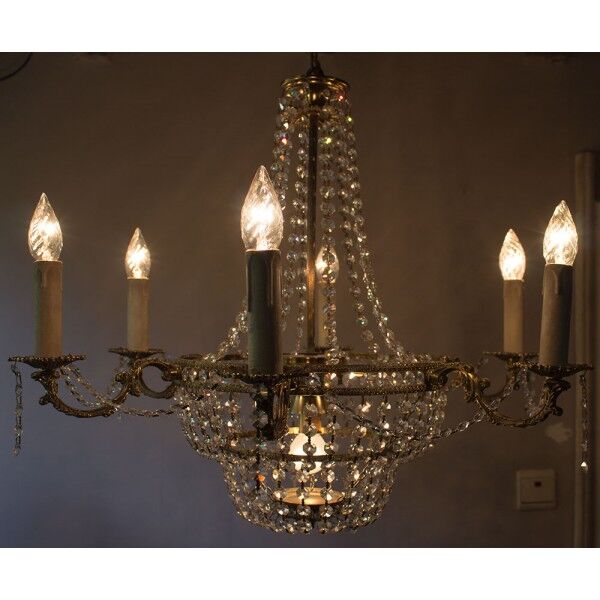 Lustre with glass tassels