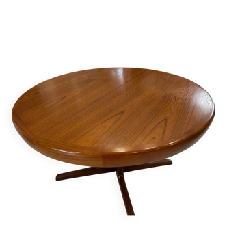 Extensible Baumann teck table vintage 1970