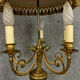 Lampe époque Napoléon III en antimoine, bronze et marbre vers 1850