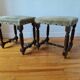 Pair of vintage Dutch stools with a patina – Wabi-Sabi spirit