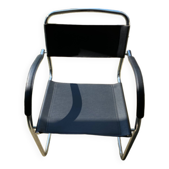 Leather and chrome chair