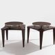 Alberto Pinto paire de tables d’appoint wengé et laiton 1990