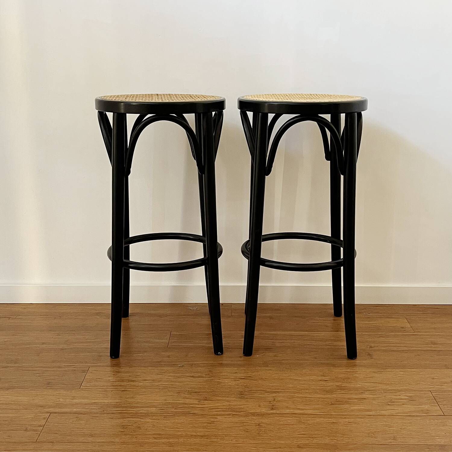 Pair of bistro style bar stools