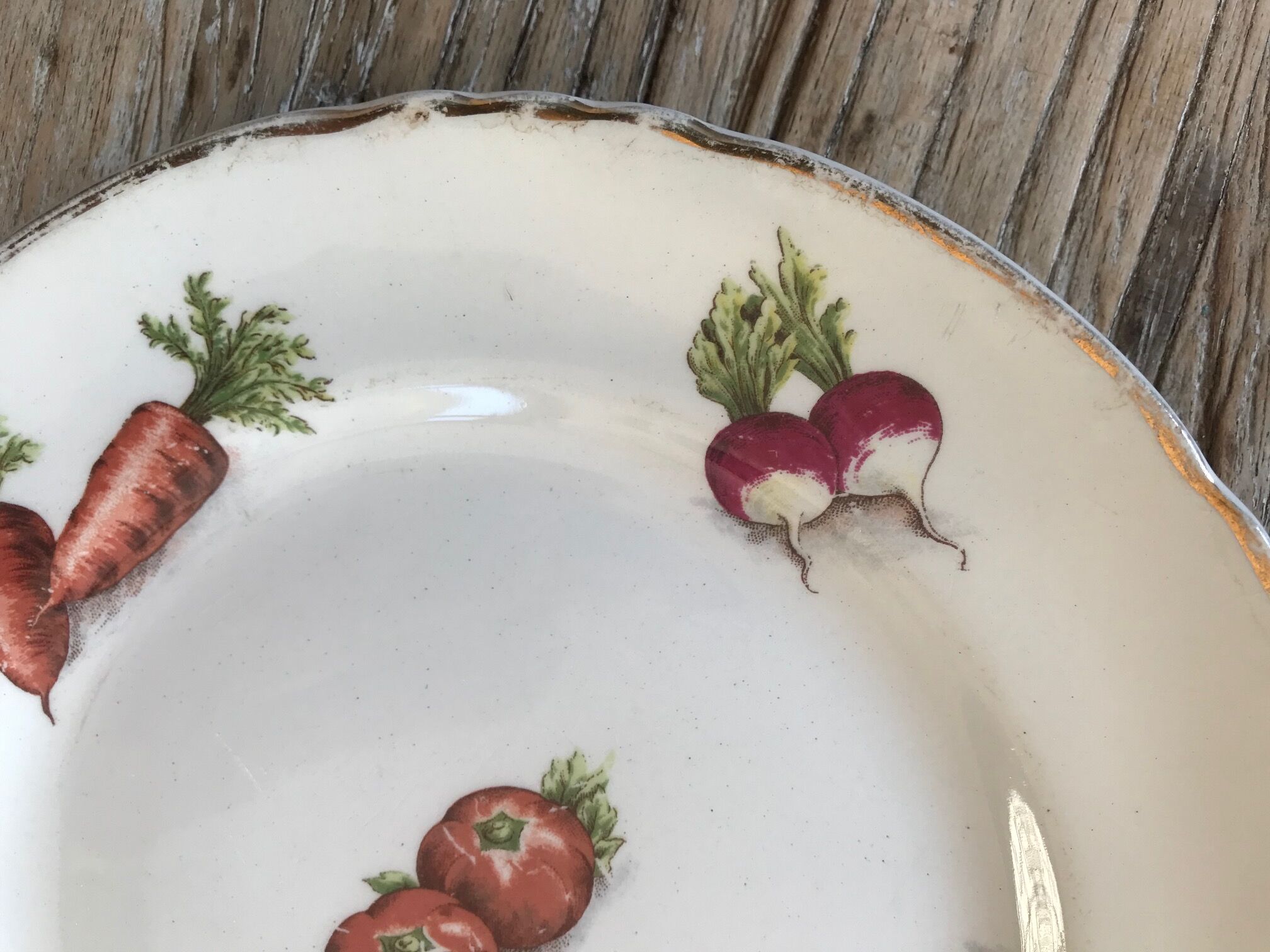 Set of 6 old dessert plates