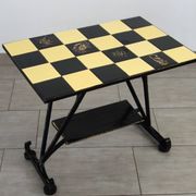 Table d'appoint en métal et céramique, années 50-60