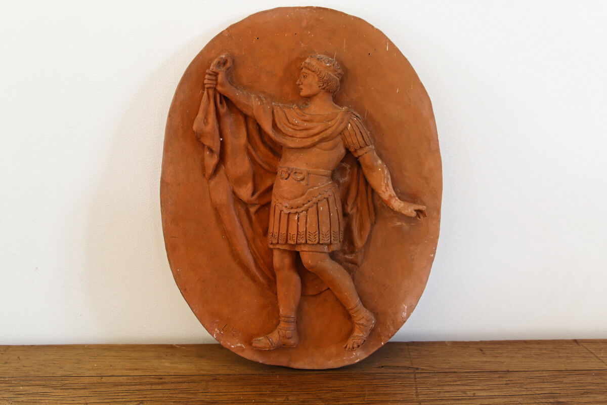 Pair of terracotta medallions