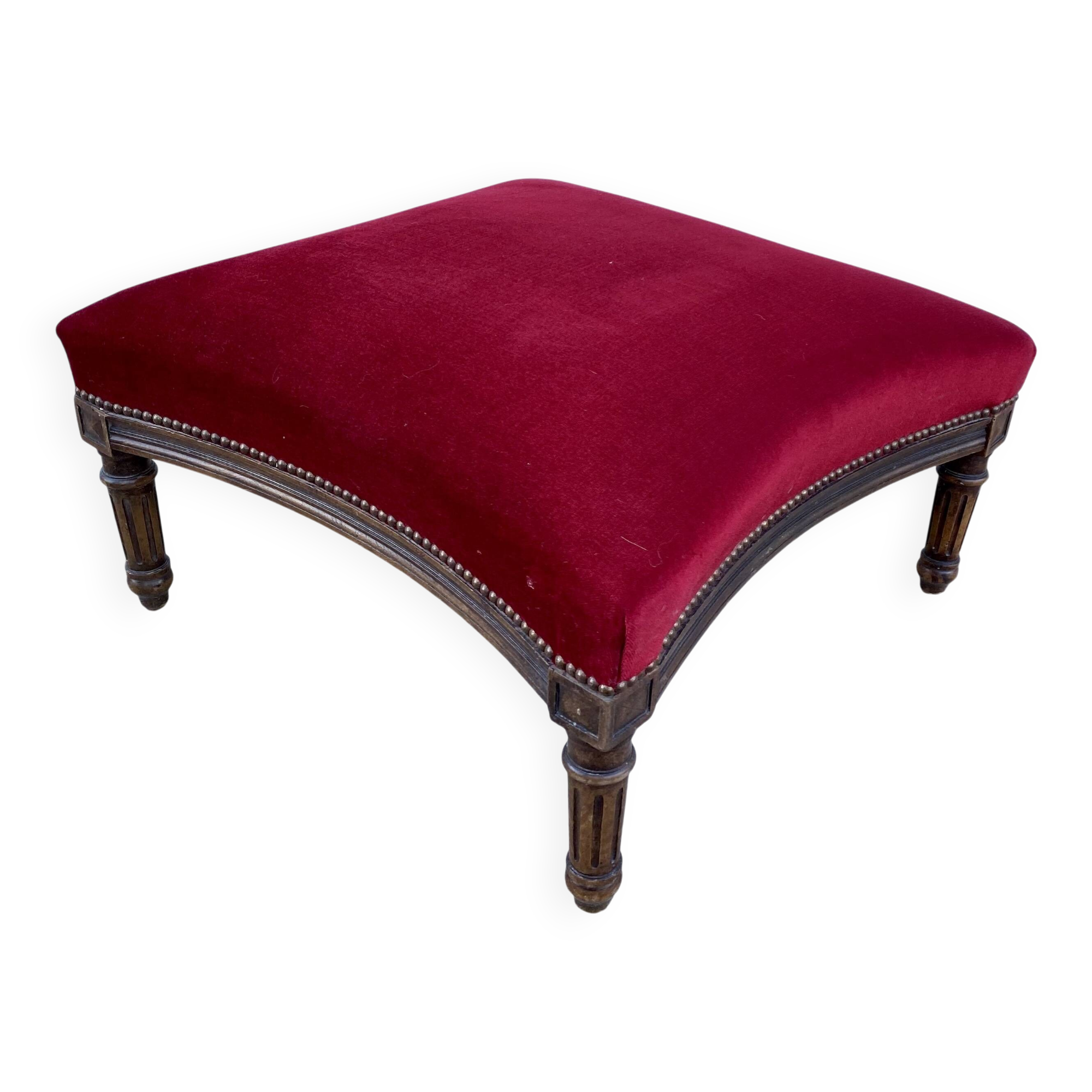 19th century two-seater pouf/footstool