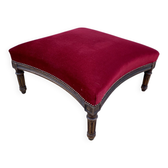 Pouf XIXé à 2 places tabouret repose-pied