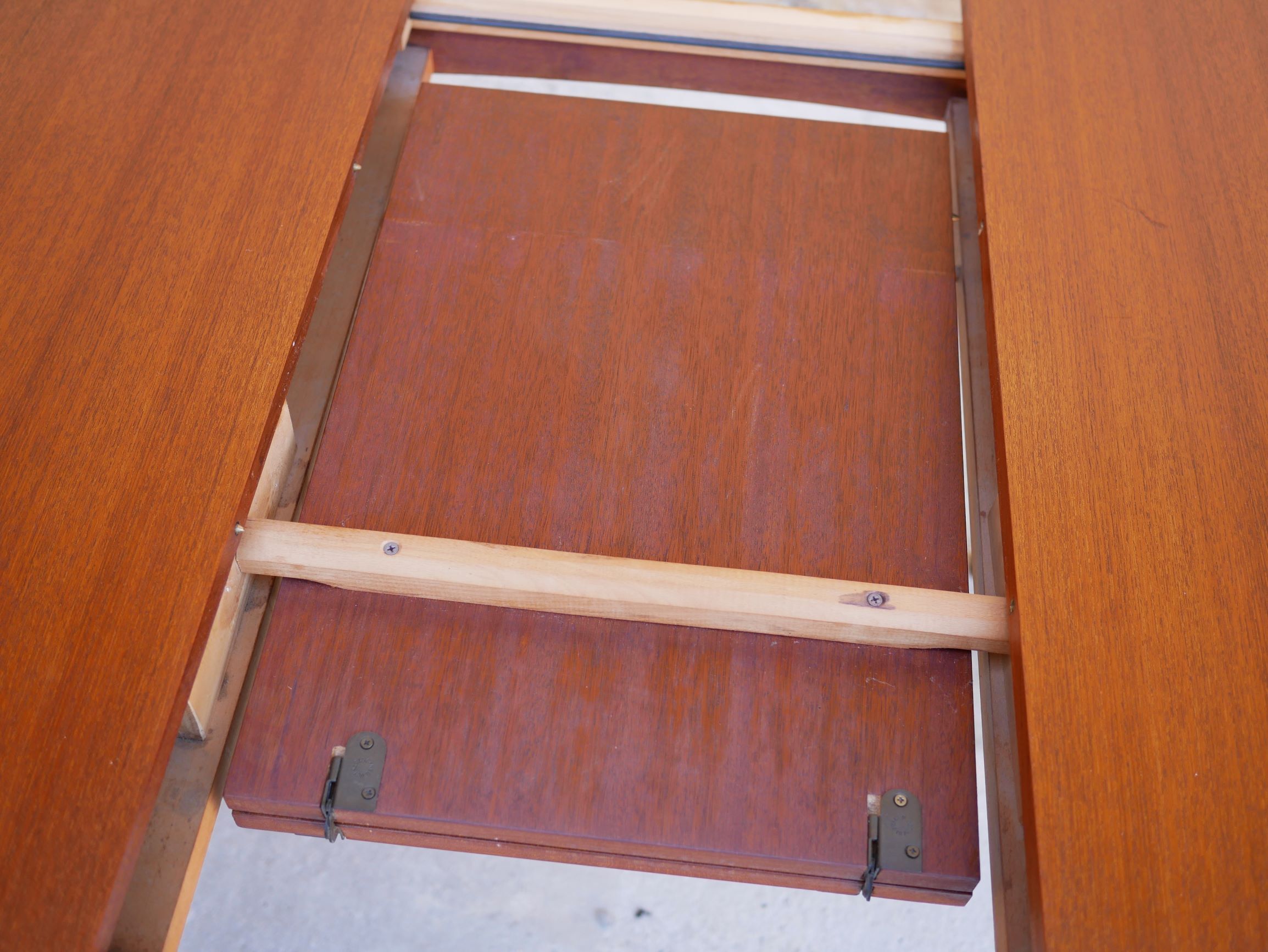 Scandinavian dining table extendable teak by Henry Walter Klein