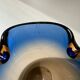 Blue and amber Murano glass ashtray/trinket dish 1960-70