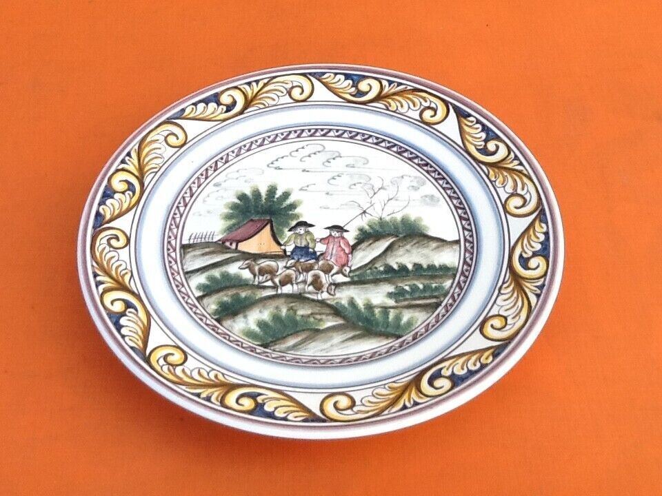 Polychrome ceramic plate Estrela De Conimbriga Portugal