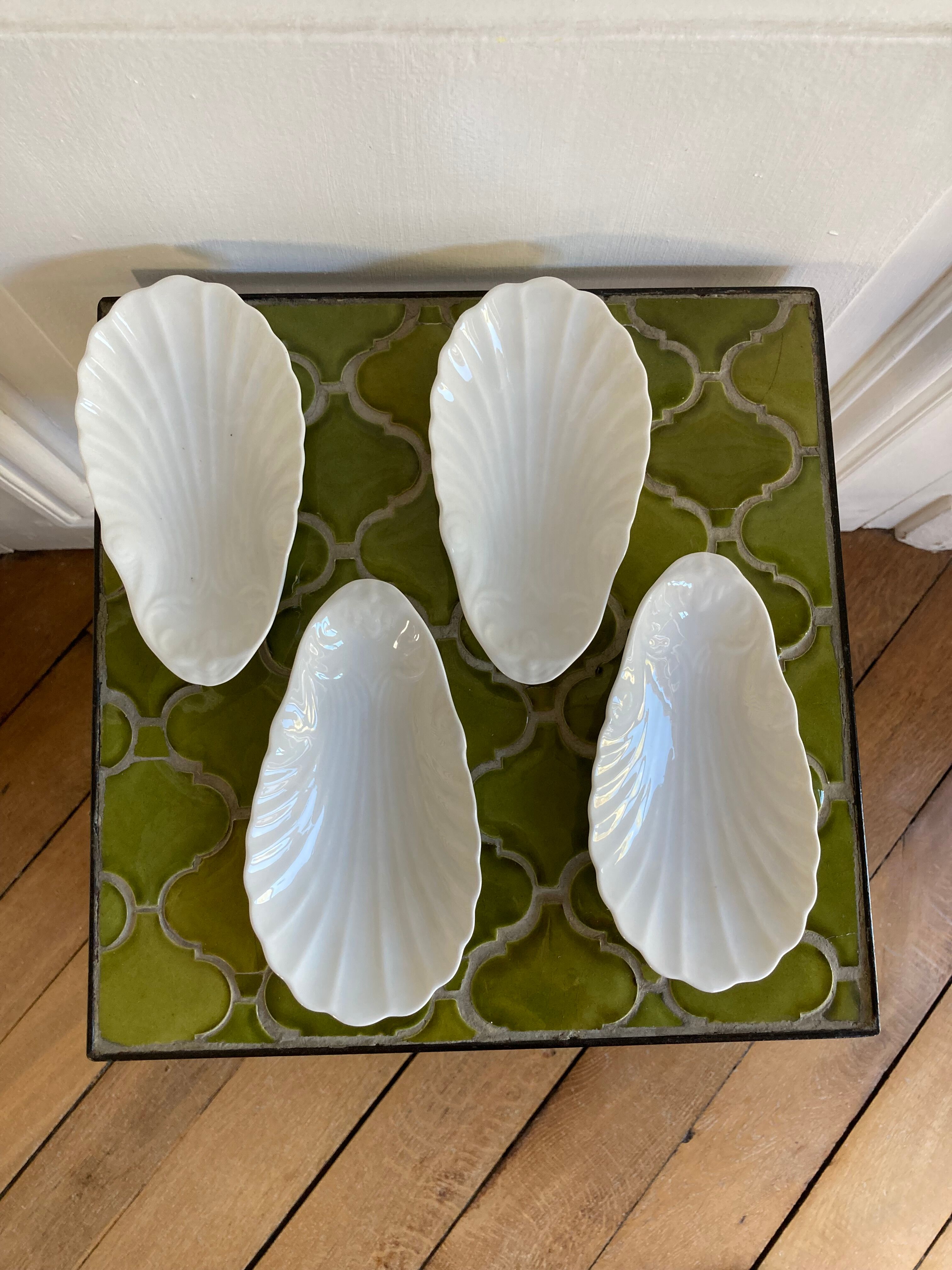 Antique porcelain cups scallops