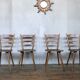 Series of 20 Scandinavian chairs or vintage wooden bistro