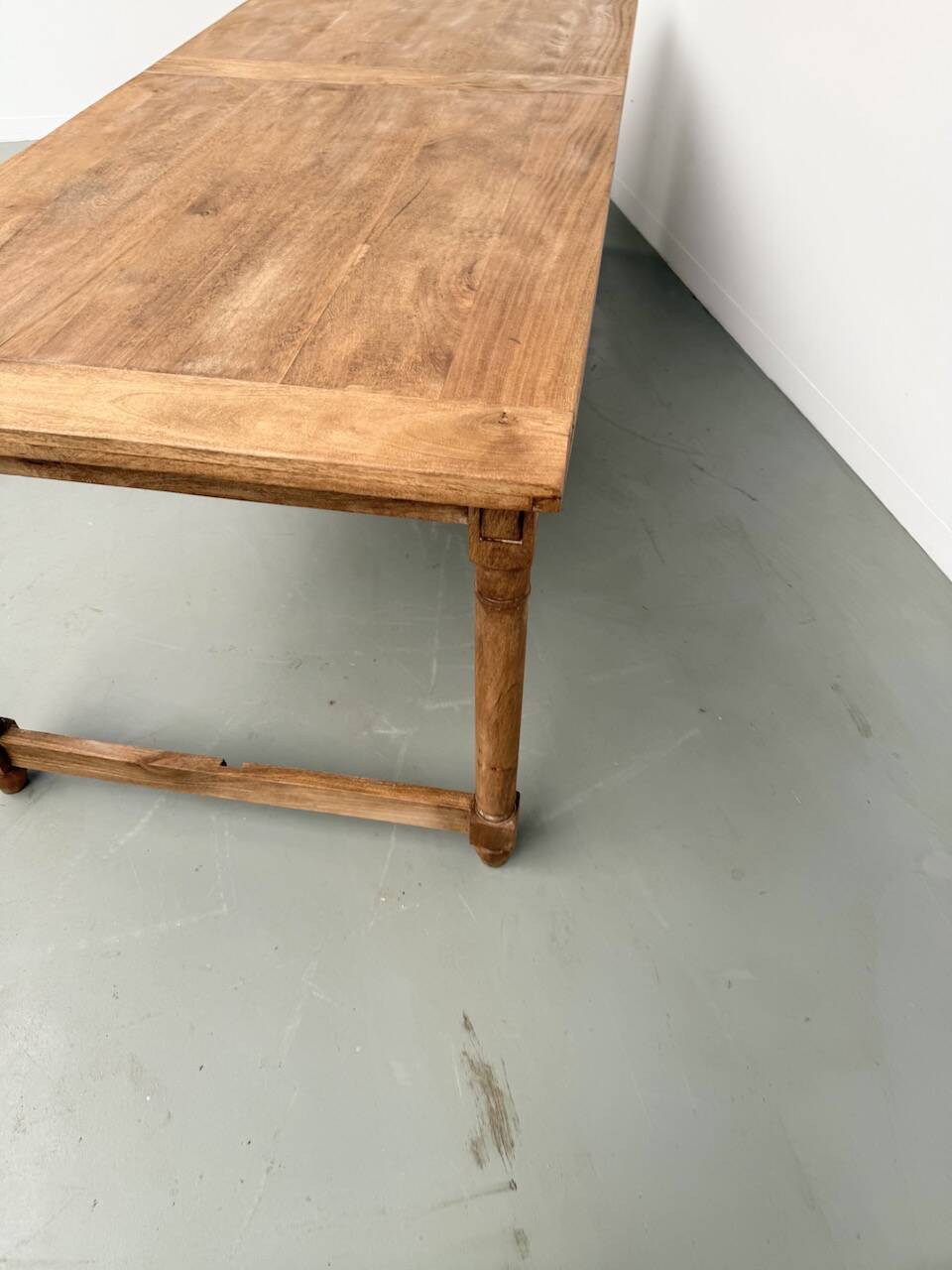 XL beech farmhouse table