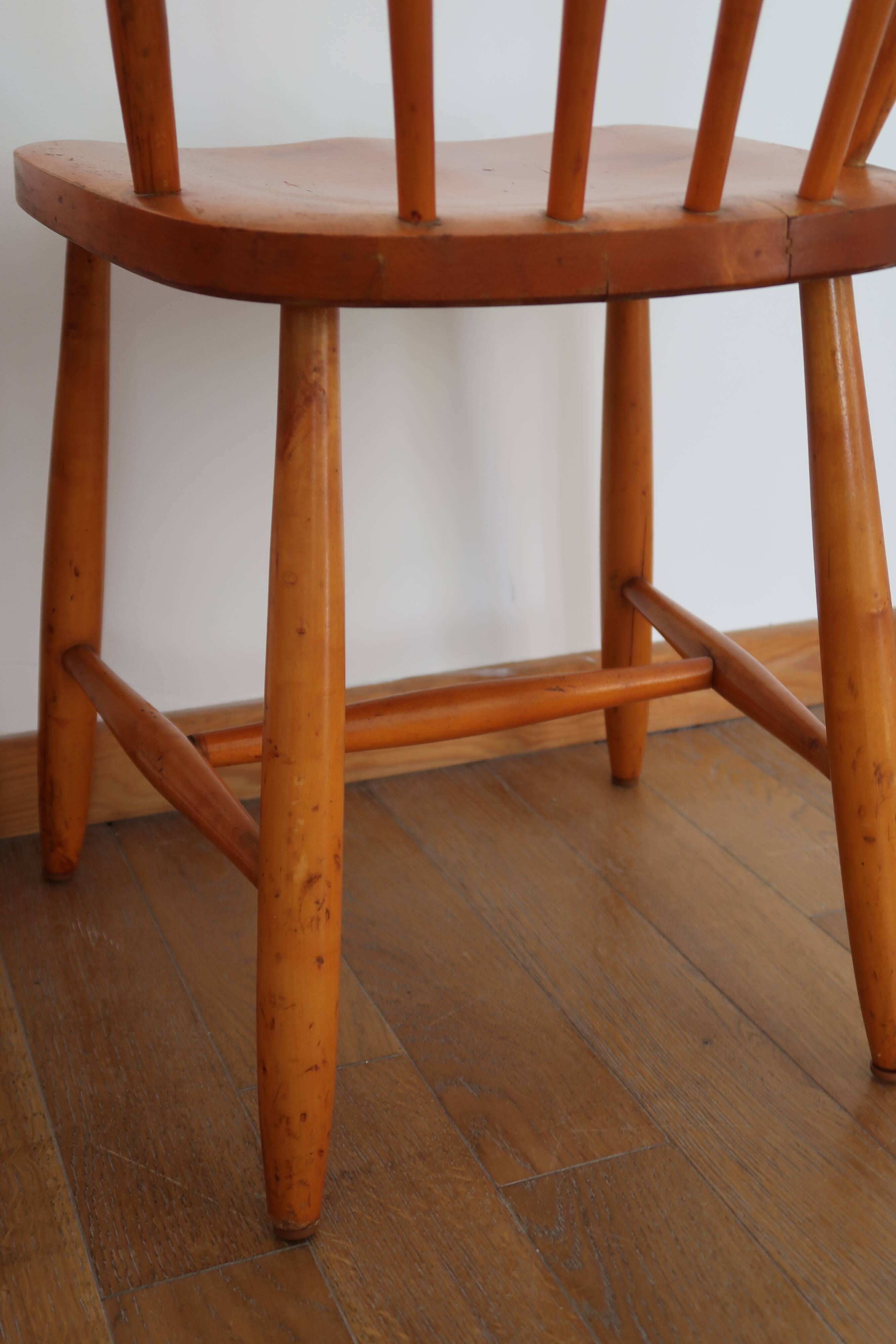 4 Scandinavian beech chairs