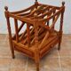 Vintage wooden magazine rack with drawer, English style, 60x45 cm.