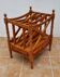 Vintage wooden magazine rack with drawer, English style, 60x45 cm.