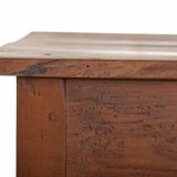 Table rustique en merisier avec tiroir du 19eme