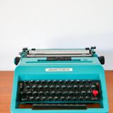 Olivetti typewriter, Studio 45, Electric Blue, with accessories, 1970