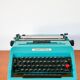 Olivetti typewriter, Studio 45, Electric Blue, with accessories, 1970