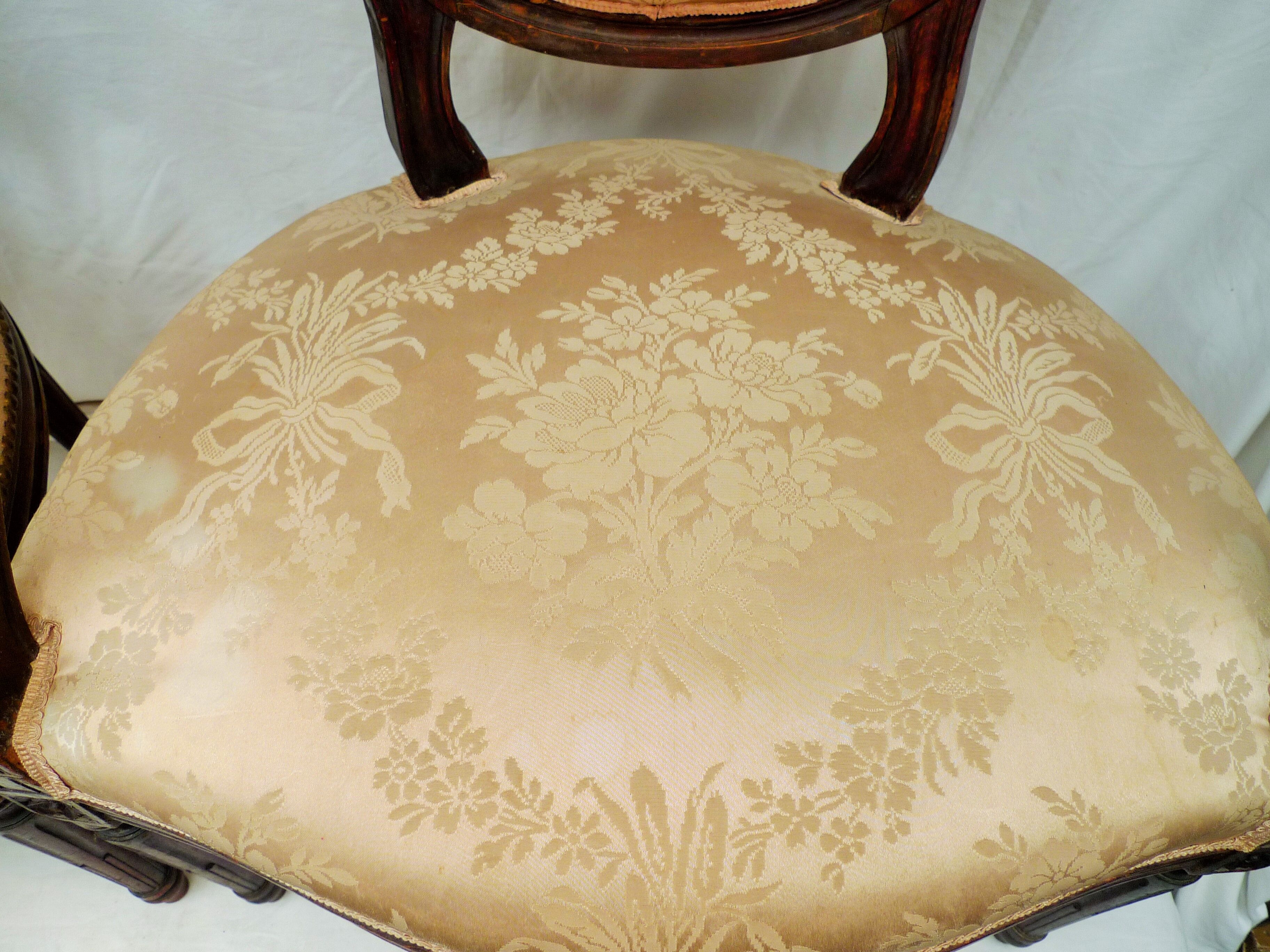 Pair of Louis XVI-style convertible armchairs
