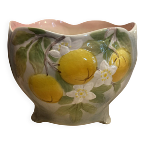 cache pot barbotine citron