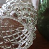 Moulded glass hanging lamp