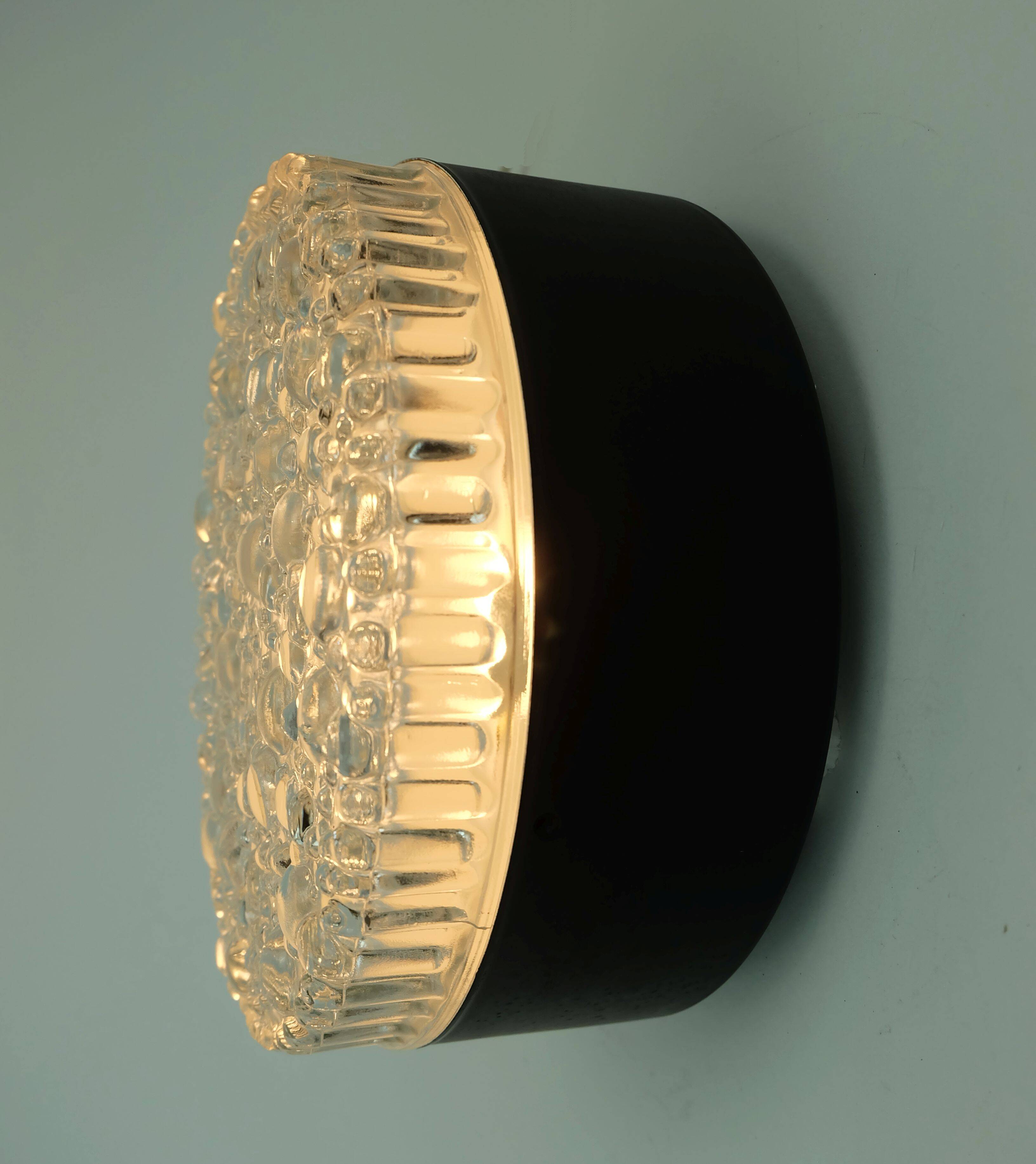 No.2 of 2- staff ceiling lamp or wall lamp model a 226 bubble glass 60s 70s