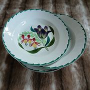 3 assiettes creuses anciennes St Amand et Hamage
