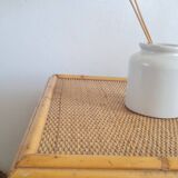 Vintage rattan chest of drawers