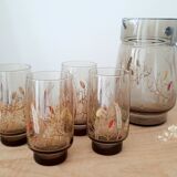 Vintage smoked glass decanter