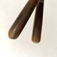 Antique salad servers in horn and silver metal
