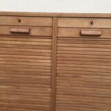 Gold oak double curtain binder