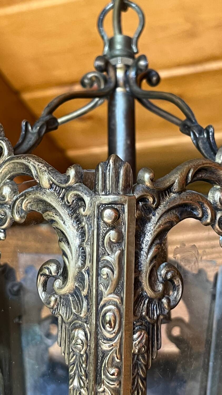 Vintage brass lantern pendant
