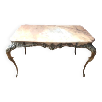 Table en marbre et bronze