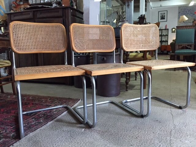 Set of Cesca B32 chairs by Marcel Breuer