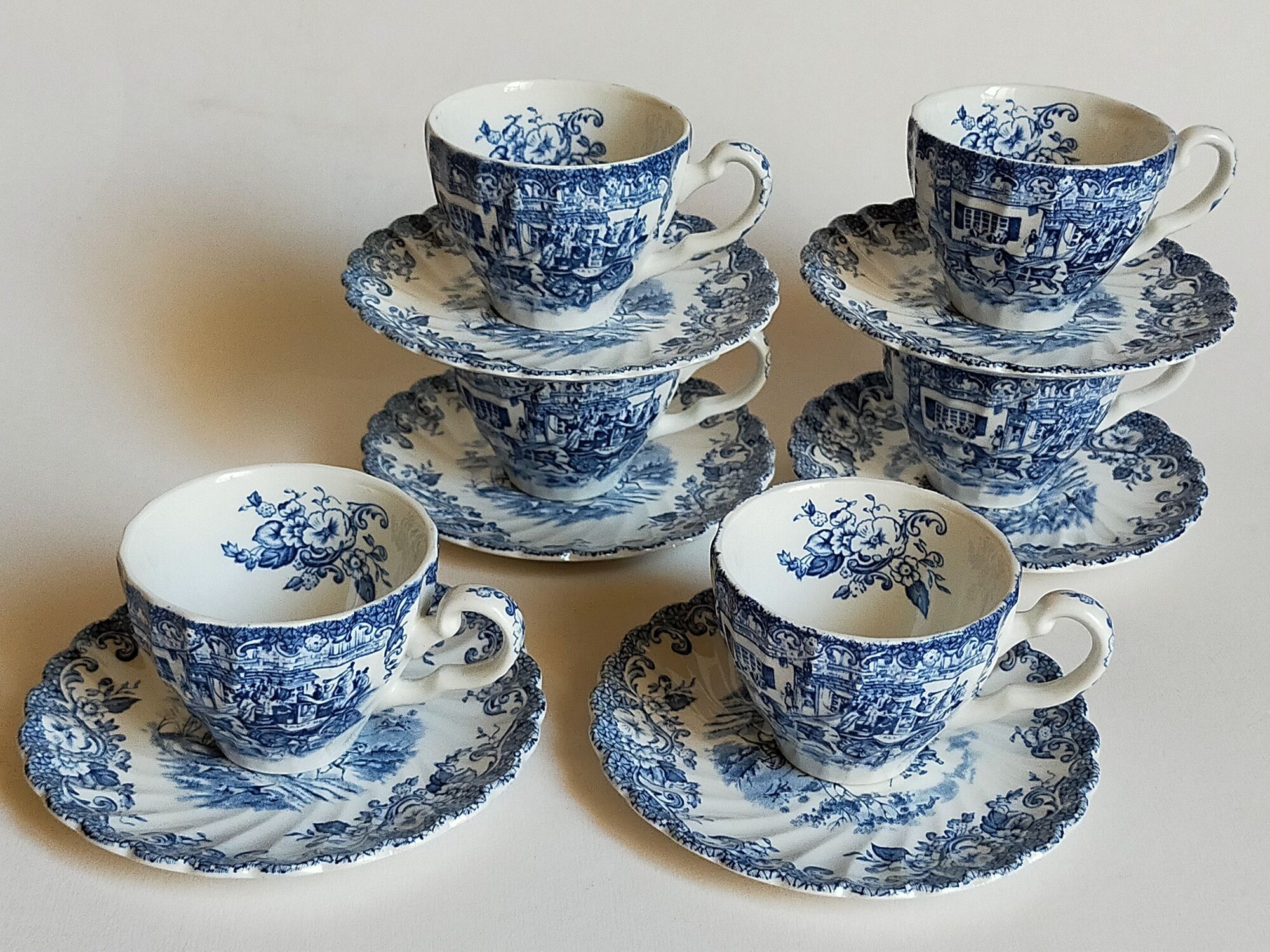 Six cups of coffee fine porcelain English JOHNSON BROS