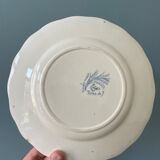 Set of 5 plates Terre de Fer "Spring Service" XIXth