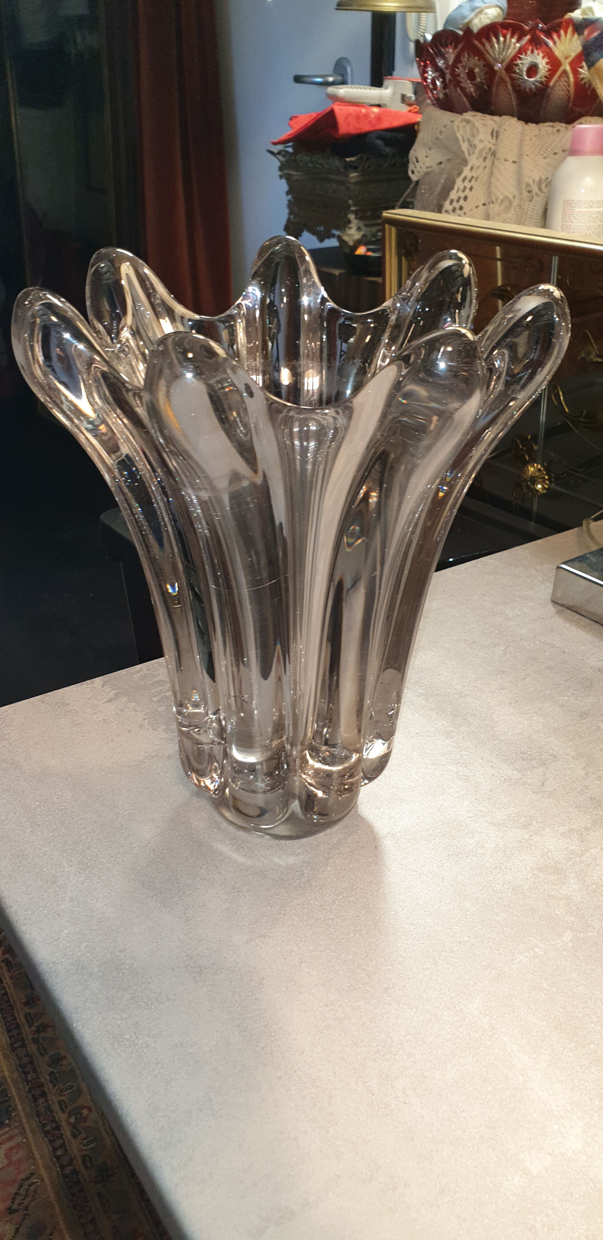 Vintage crystal vase