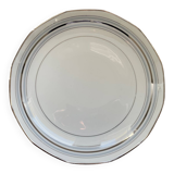 Shallow dish centrepiece French porcelain M&S silver trim