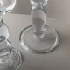 Two Clear Glass Candle Holders, 1990s Italy - Simple Timeless Ball Design, Retro Table Decor Gift