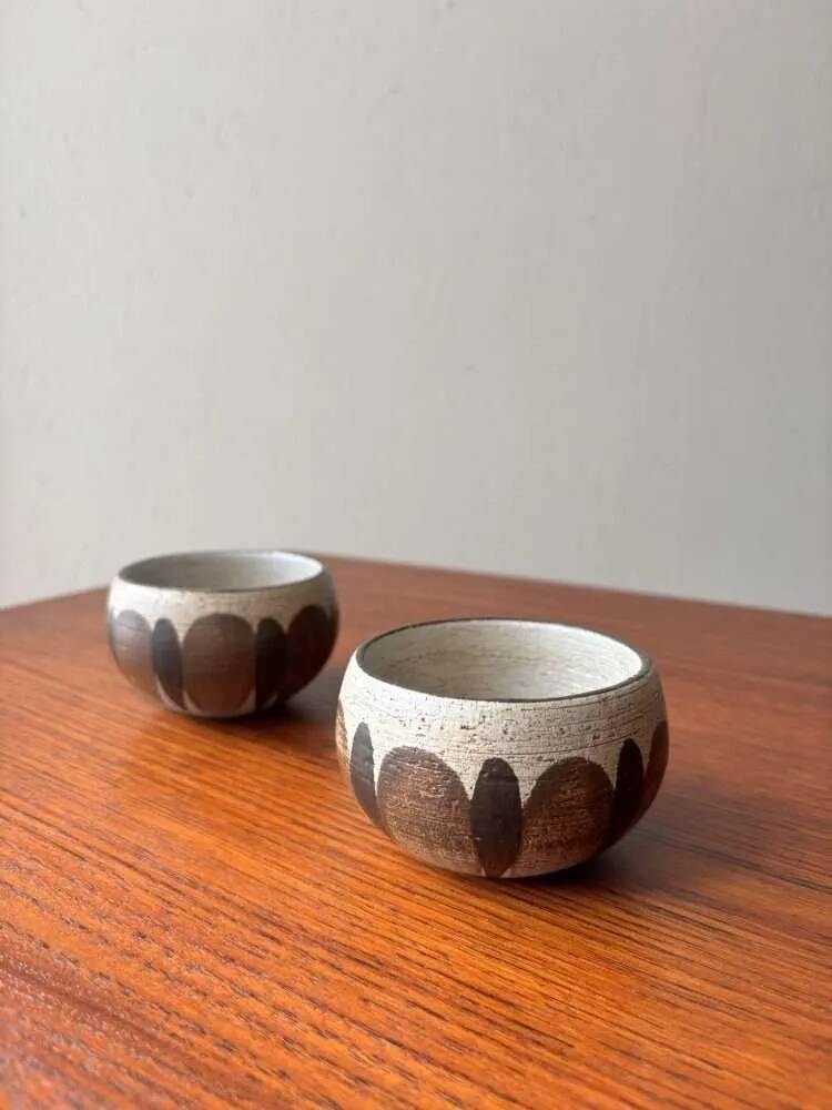 Set of ceramic bowls by Gabriel Fourmaintraux from the 1950s.