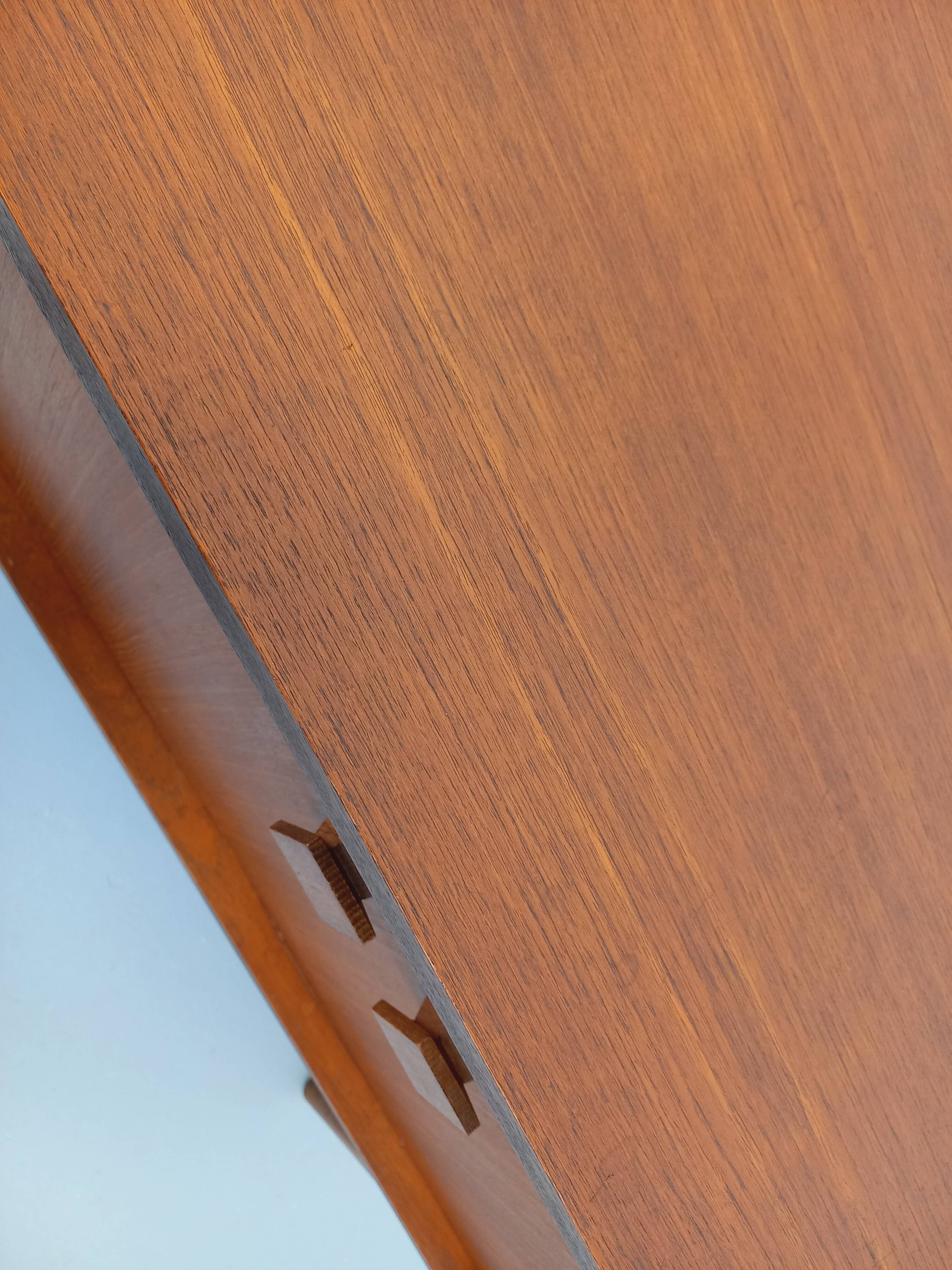 Small vintage Scandinavian teak sideboard from the 1960s.