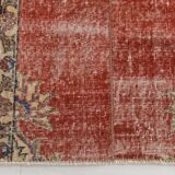 4x7 Red & Cream Vintage Area Rug 126x236Cm SK 17738