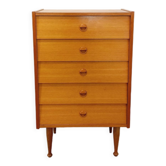 Scandinavian vintage teak chest of drawers type of 50s 60s